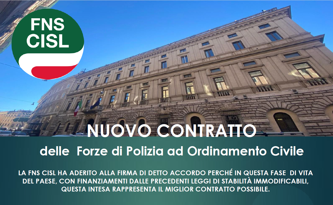 NUOVO CONTRATTO delle Forze di Polizia ad Ordinamento Civile